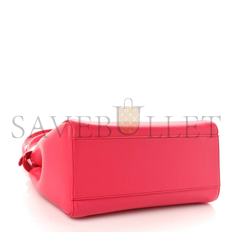 FENDI NAPPA STACKED BAR MINI PEEKABOO ICONIC SATCHEL LAMPONE (23*18*11cm)